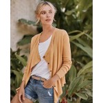 Easy Linen Drape-Front Cardigan