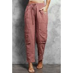 Pink Pocketed Utility Pants