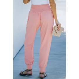 Pink Pocketed Casual Joggers