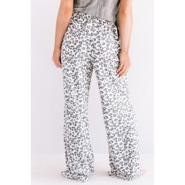 Leopard Print Loose Fit Pants