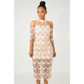 Fringe Sequin Midi Dress