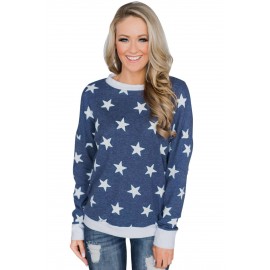 Navy All Over Star Sweatshirt