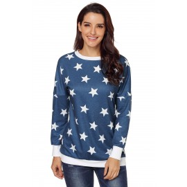 Navy All Over Star Sweatshirt